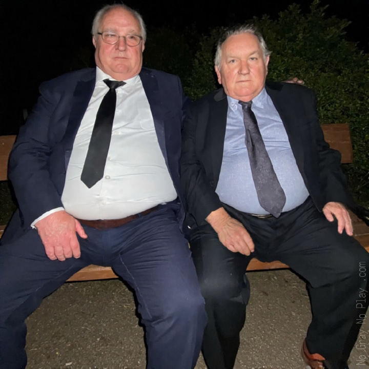 Old man in suit, naked man on the benck in park, outside, nude grandpa