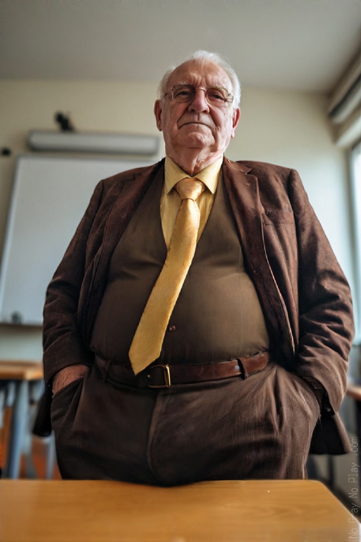 Old naked proffesor, naked old man