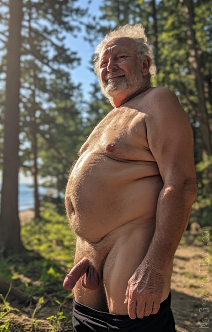 Grandpa public hard cock, crusing beach