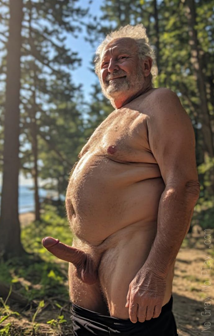 Grandpa public hard cock, crusing beach